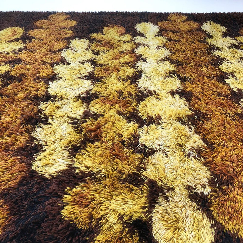 Original Art Pop scandinave Rya tapis Carpet, Danemark des années 1960