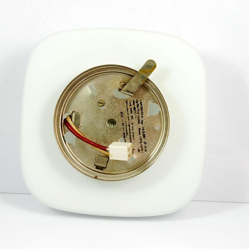 Vintage white ceiling lamp by Polam Wikasy type P-010 1970