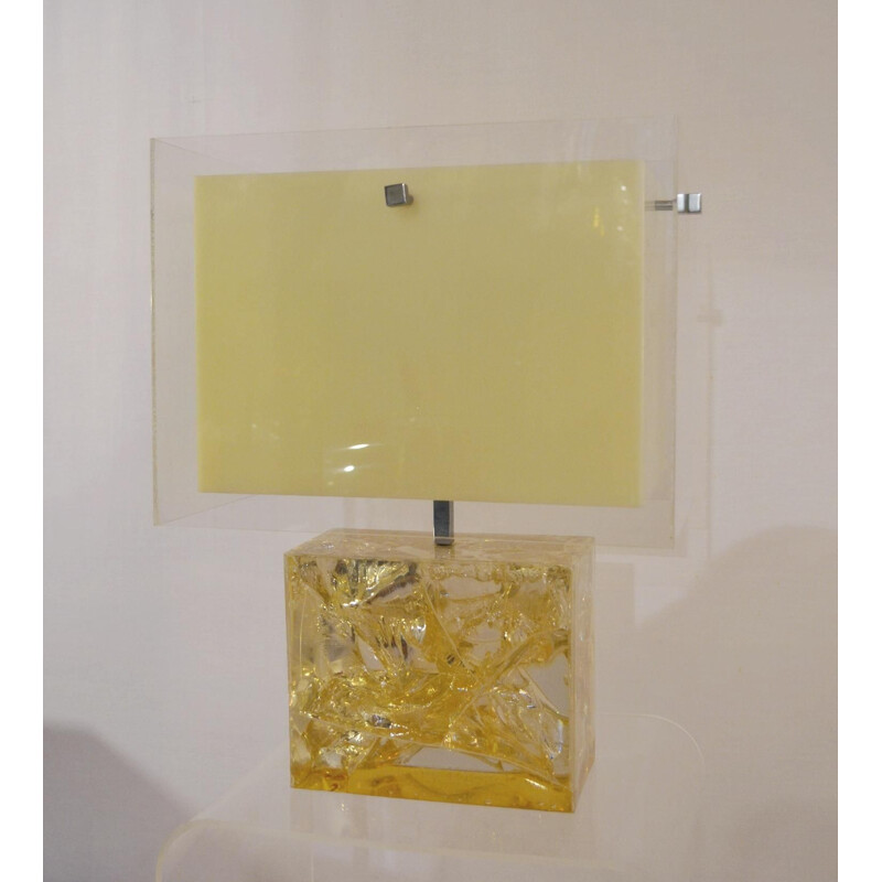 Vintage lamp in resin by Pierre Giraudon