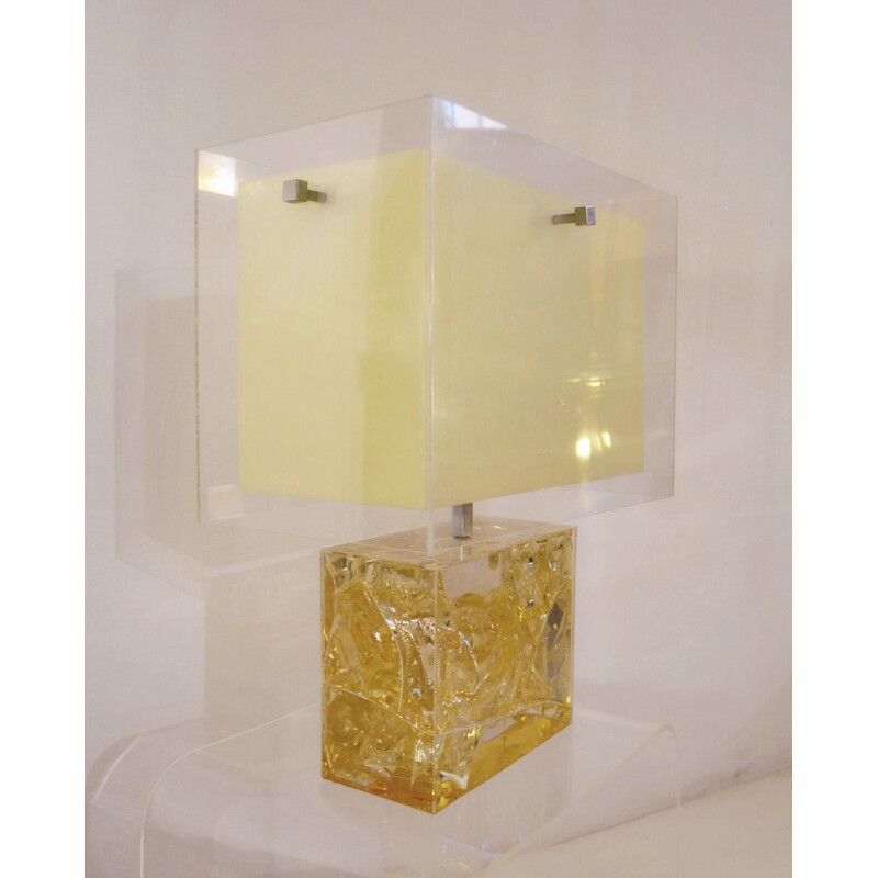 Vintage lamp in resin by Pierre Giraudon