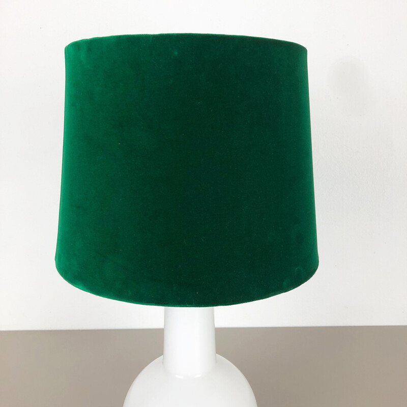 Vintage white glass lamp by Uno and Östen Kristiansson for Luxus Vittsjö, Sweden 1960s