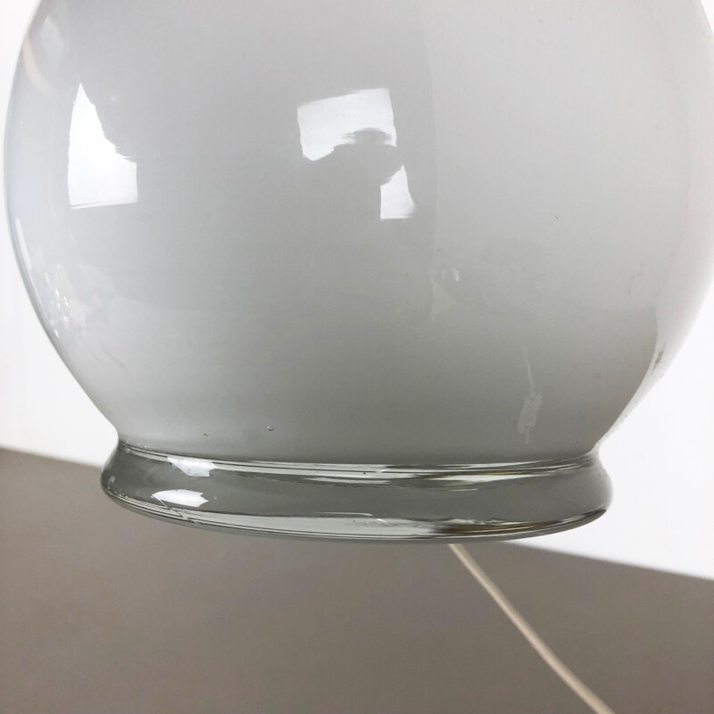 Lámpara vintage de cristal blanco de Uno y Östen Kristiansson para Luxus Vittsjö, Suecia Años 60