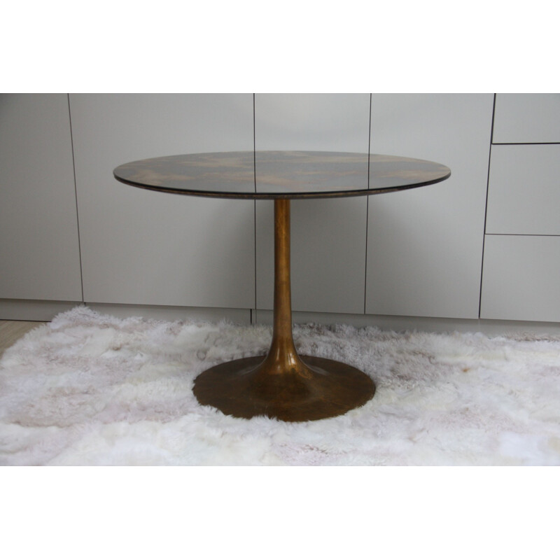 Vintage German dining table in glass