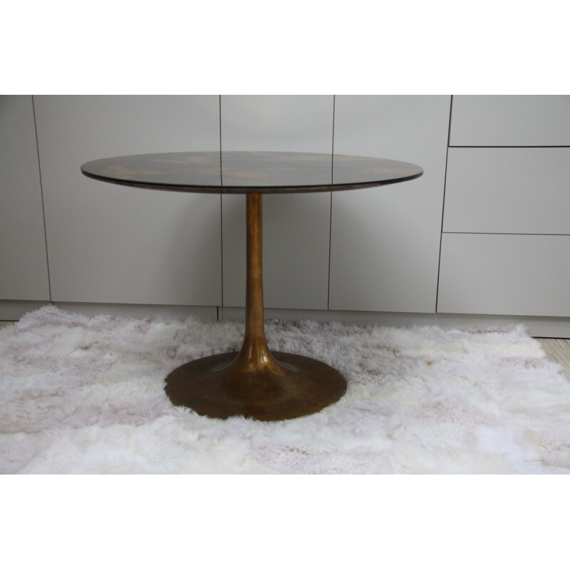 Vintage German dining table in glass