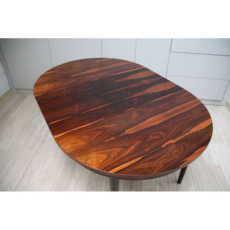 Vintage extendable dining table in rosewood by Poul Volther