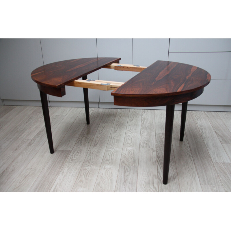 Table vintage extensible en palissandre par Poul Volther