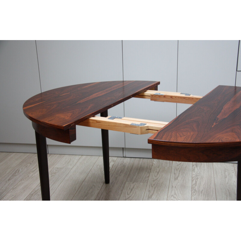 Table vintage extensible en palissandre par Poul Volther