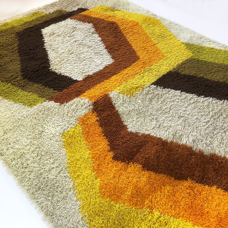 Vintage Dutch carpet in high pile wool by Desso