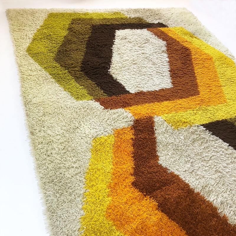 Vintage Dutch carpet in high pile wool by Desso