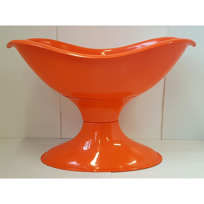 Vintage oranje plastic wieg