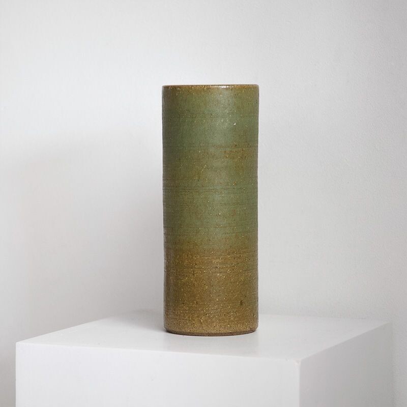 Vintage green vase by Rudi Stahl