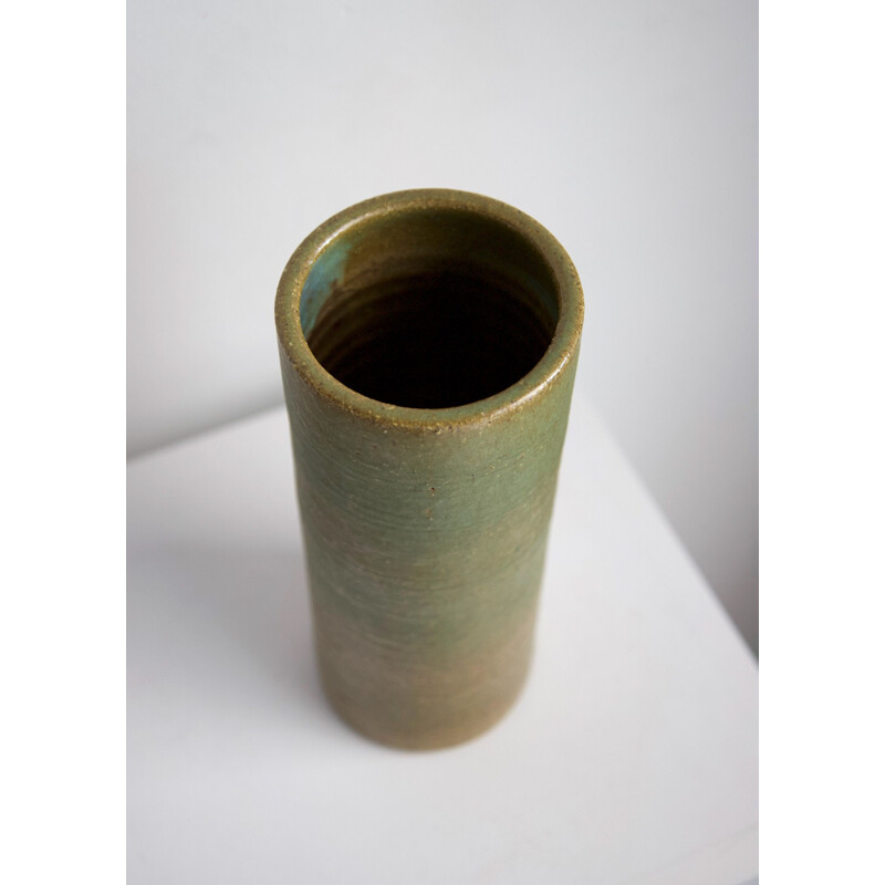 Vase vintage vert par Rudi Stahl