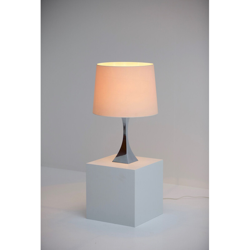 Vintage silver table lamp by Tonello and Montagna Grillo for High Society, Italy 1970