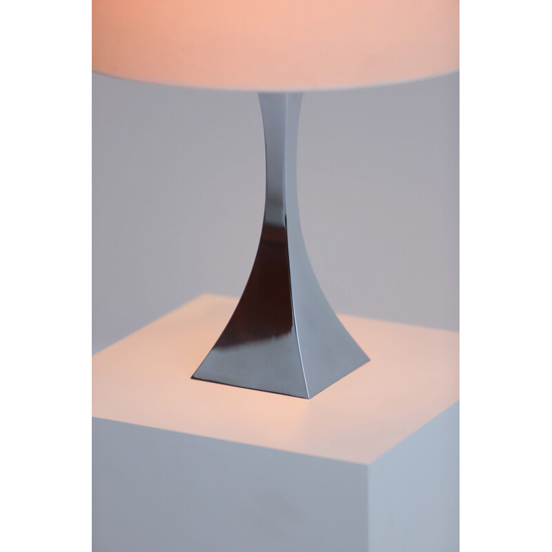 Lampe de table vintage argenté par Tonello et Montagna Grillo pour High Society, Italie 1970