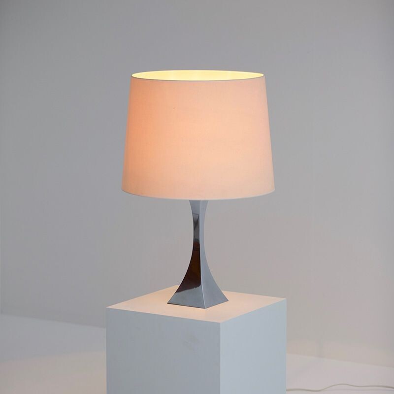 Lampe de table vintage argenté par Tonello et Montagna Grillo pour High Society, Italie 1970