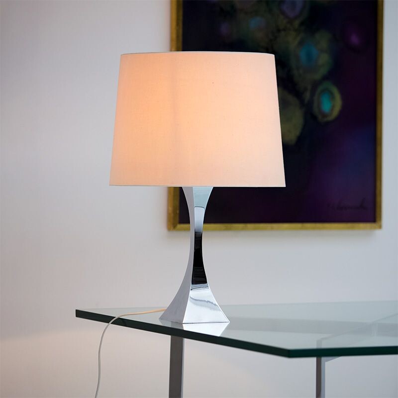 Vintage silver table lamp by Tonello and Montagna Grillo for High Society, Italy 1970
