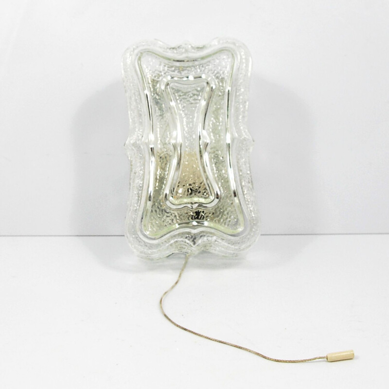 Vintage wall lamp in glass by AKA Germany