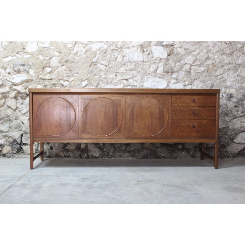 Vintage Scandinavian sideboard in teak by Nathan, 1960s