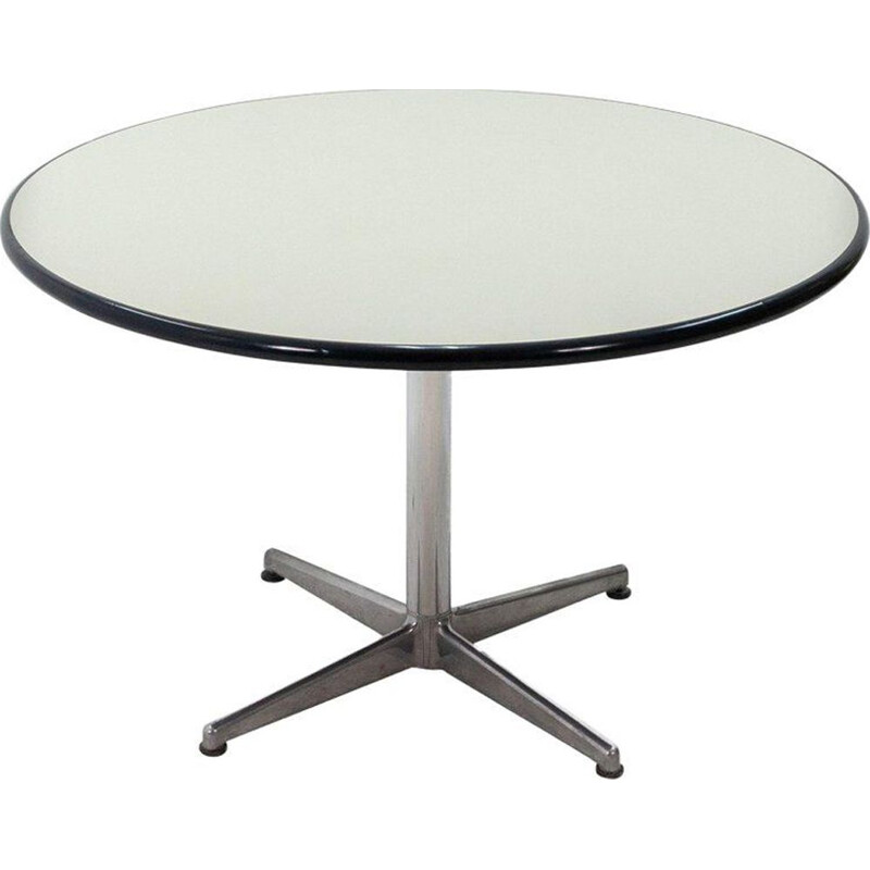 Table ronde vintage en aluminium par Anna Castelli