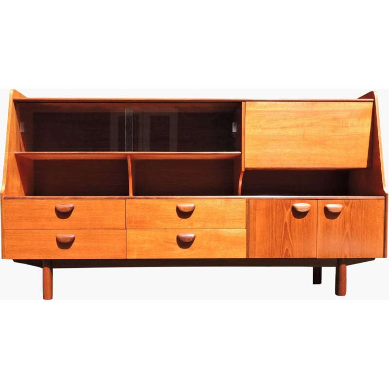 Vintage British highboard in teak by Portwood