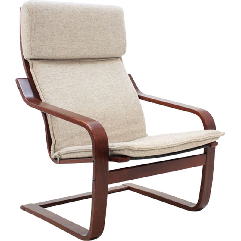 Vintage armchair in bent wood by Ton Czechoslovakia