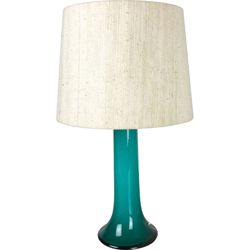 lampe de table vintage verte par Uno & Östen Kristiansson produit par LUXUS Vittsjö, Suède 1970