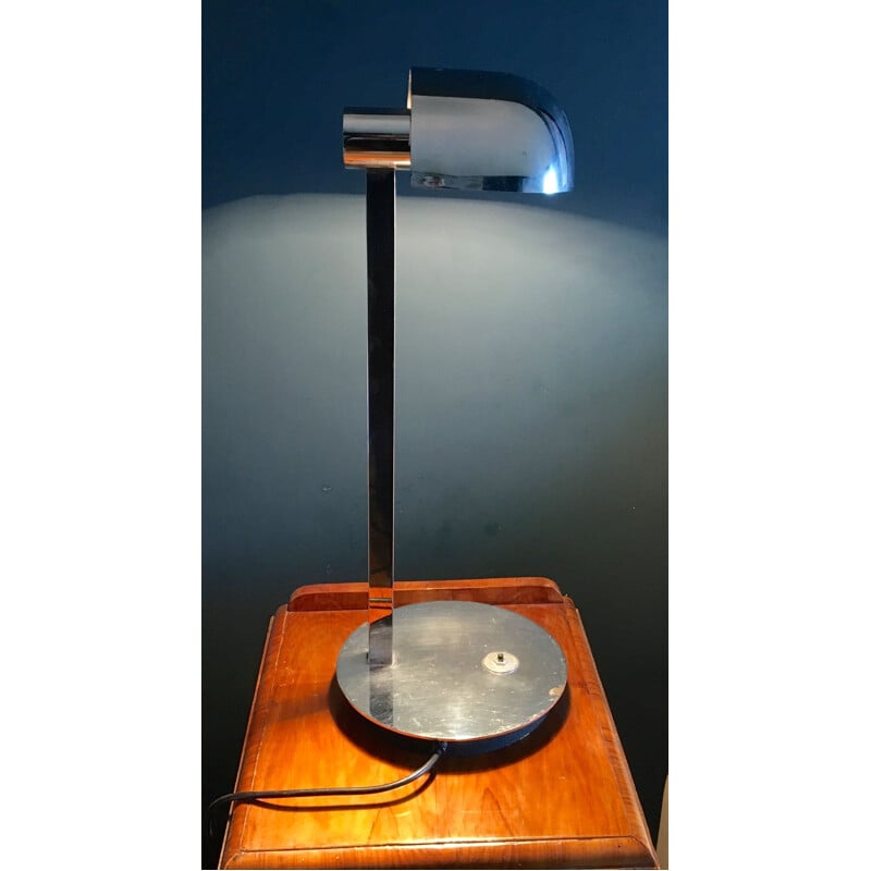 Lampe vintage suisse en chrome