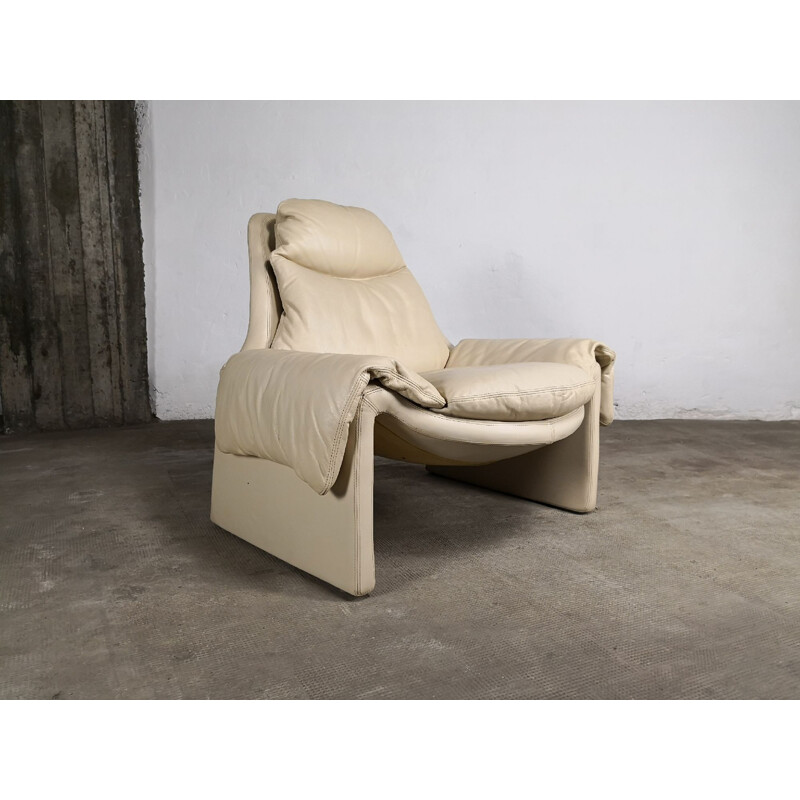 Paire de fauteuils vintage en cuir par Vittorio Introini pour Saporiti Italia