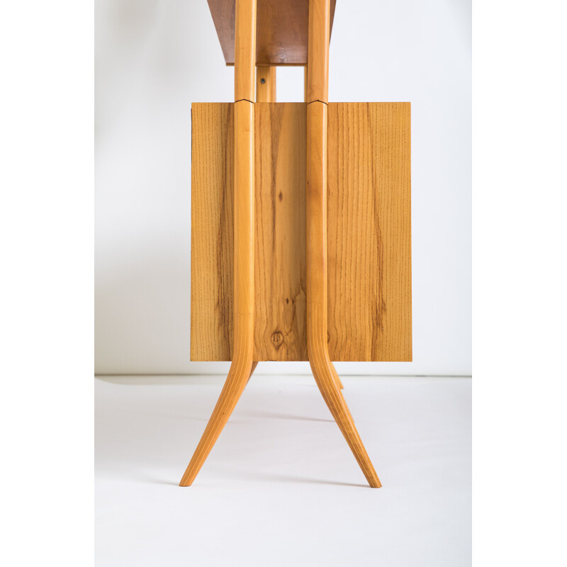 Vintage bar storage in beech wood by Frantisek Jirak