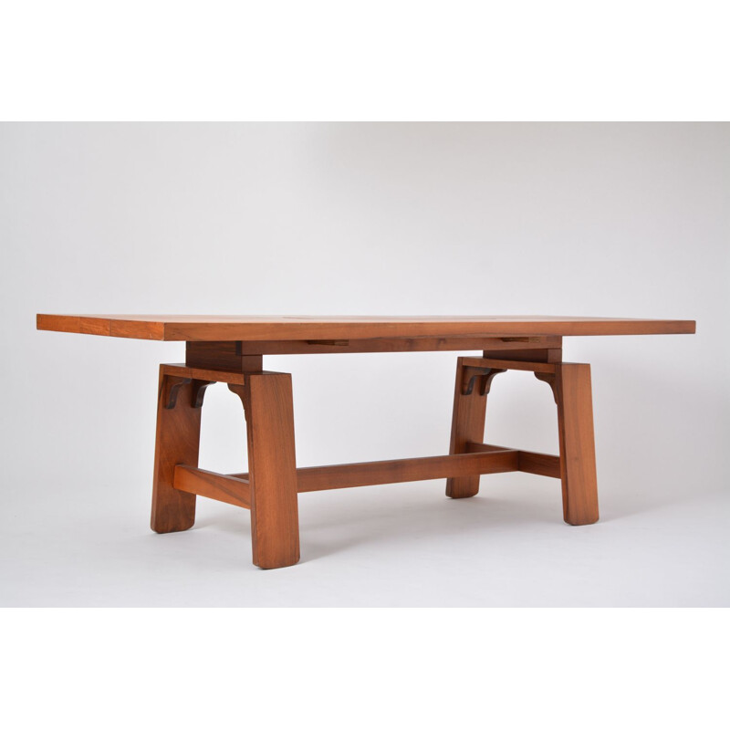 Vintage italian walnut veneered table for Bernini 1964