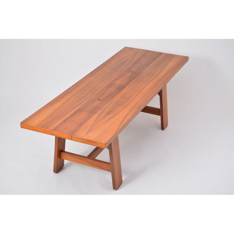 Vintage italian walnut veneered table for Bernini 1964