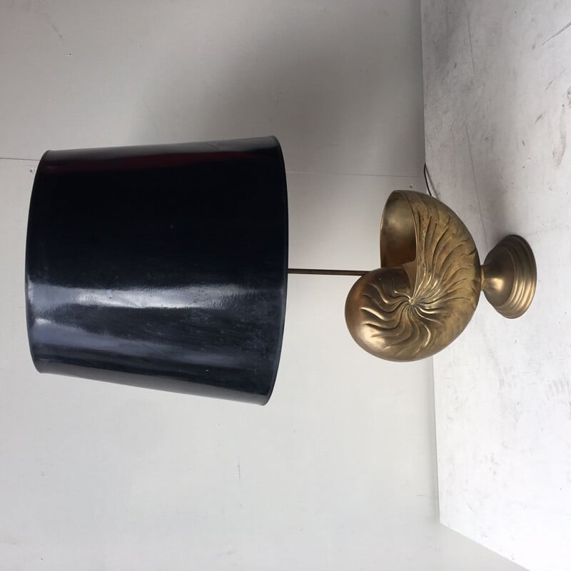 French vintage golden metal lamp 1970