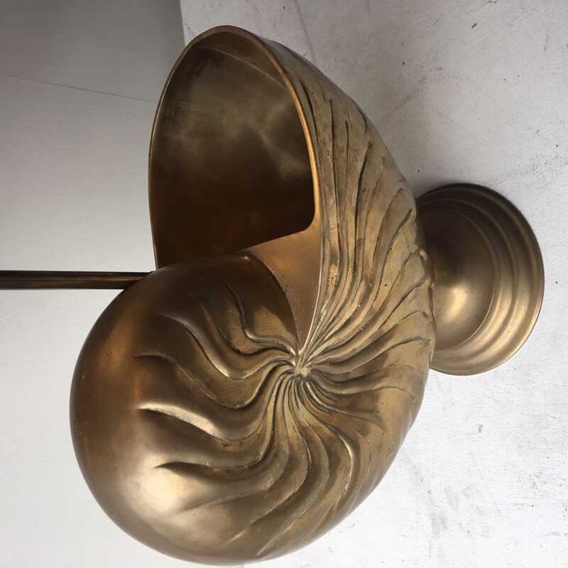 French vintage golden metal lamp 1970