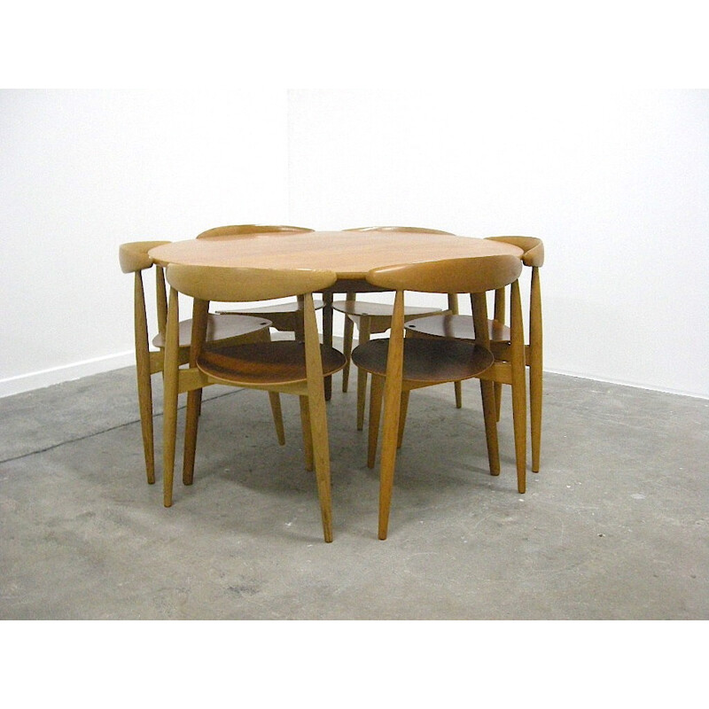 Dining set in teak and beechwood, Hans WEGNER - 1950s