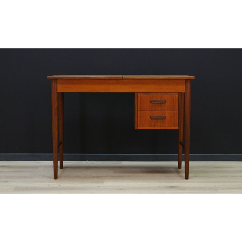 Vintage scandinavian desk in teak veneered 1960