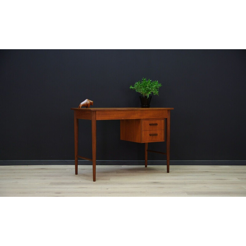 Vintage scandinavian desk in teak veneered 1960