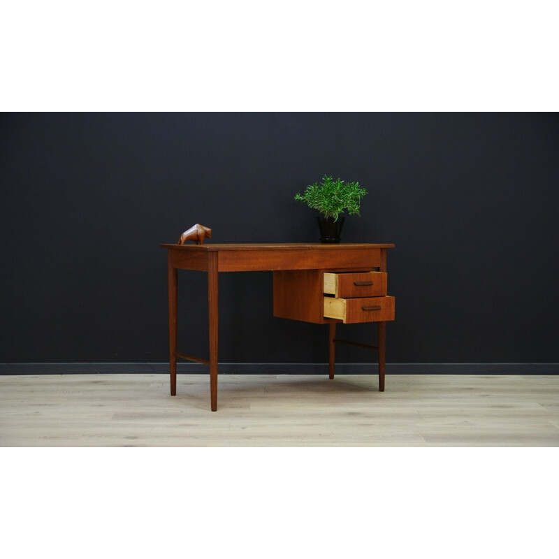 Vintage scandinavian desk in teak veneered 1960