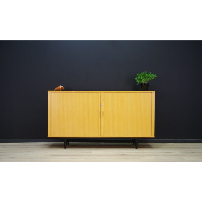 Vintage yellow ashwood sideboard with scandinavian design 1960