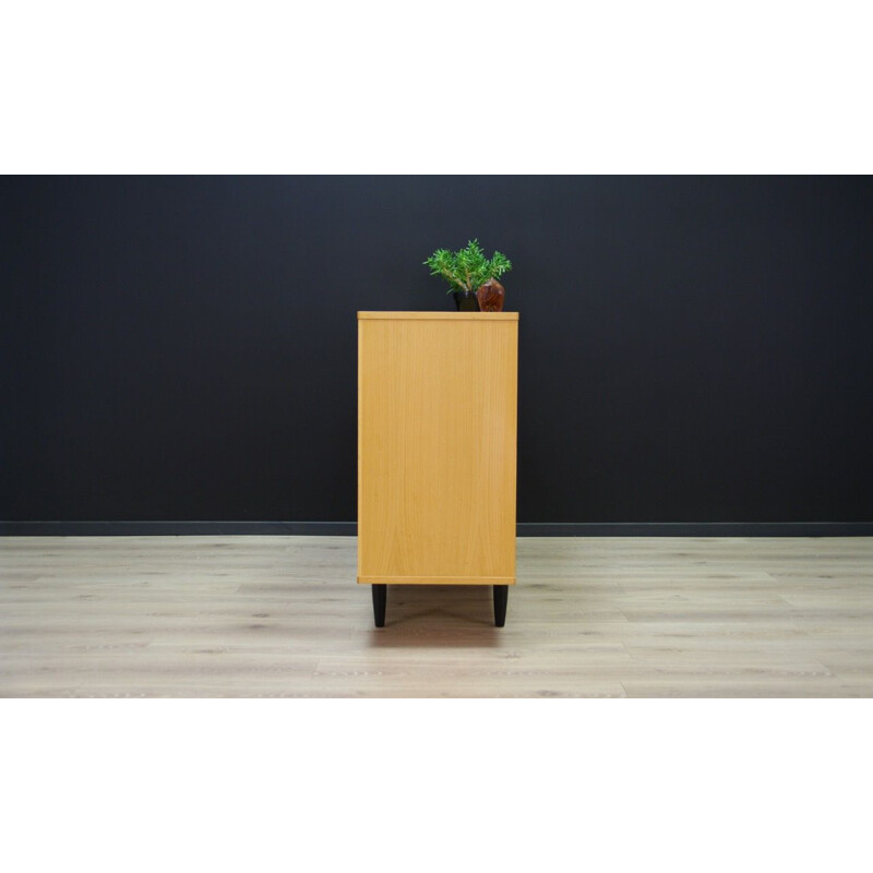 Vintage yellow ashwood sideboard with scandinavian design 1960