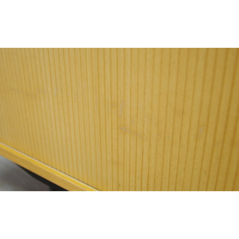 Vintage yellow ashwood sideboard with scandinavian design 1960