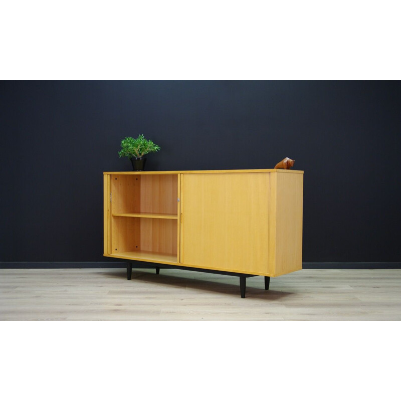 Vintage yellow ashwood sideboard with scandinavian design 1960