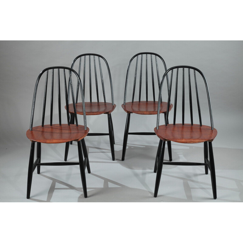 Suite de 4 chaises vintage pour Haga Fors en teck 1950