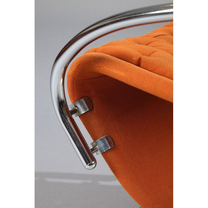 Fauteuil vintage orange 1-2-3 System de Verner Panton pour Fritz Hansen