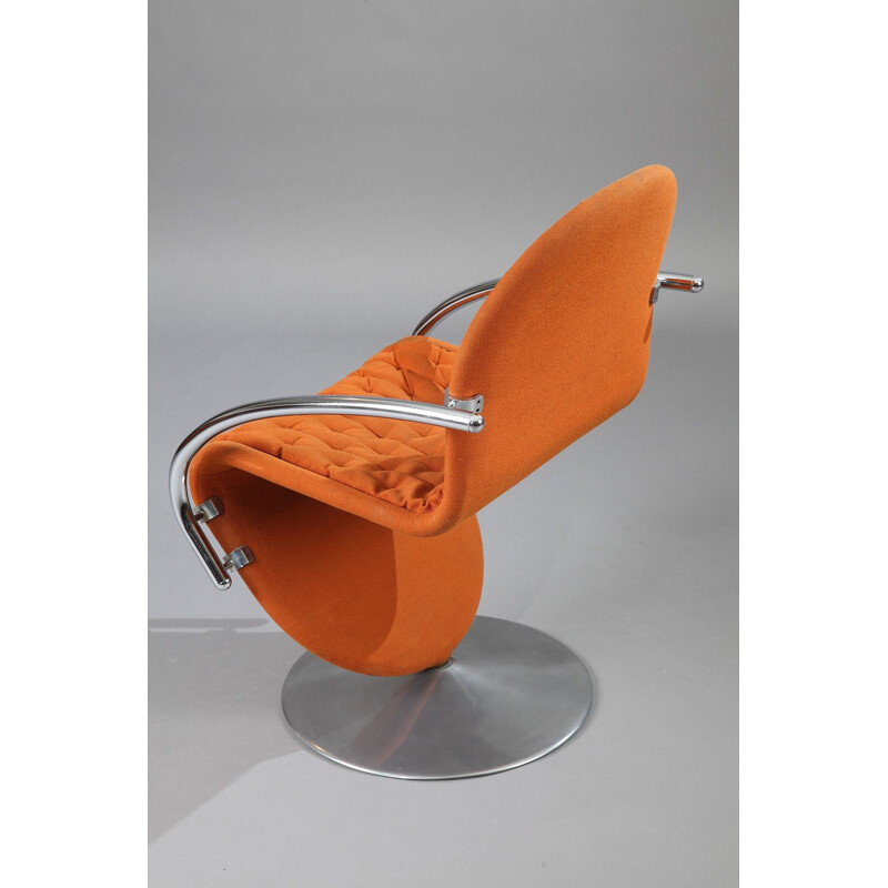 Vintage 1-2-3 System orange armchair by Verner Panton for Fritz Hansen