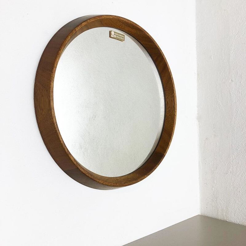 Vintage oak and glass mirror, Germany 1960