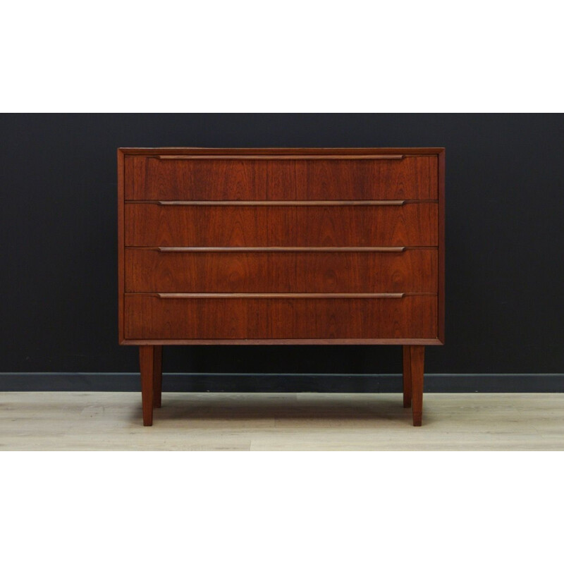 Vintage scandinavian teak chest of drawers 1960