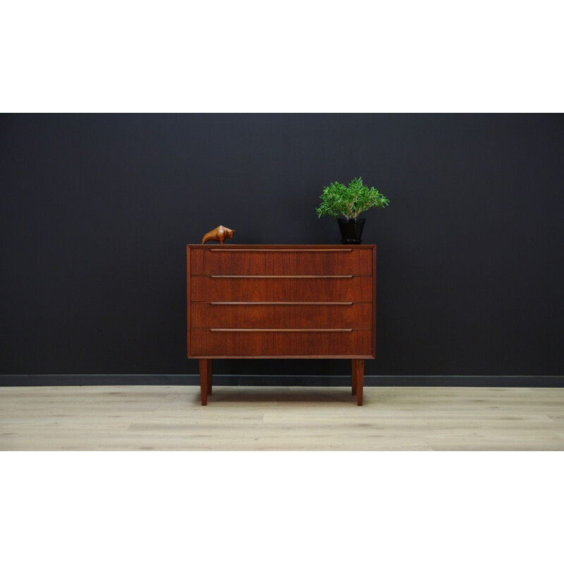 Vintage scandinavian teak chest of drawers 1960