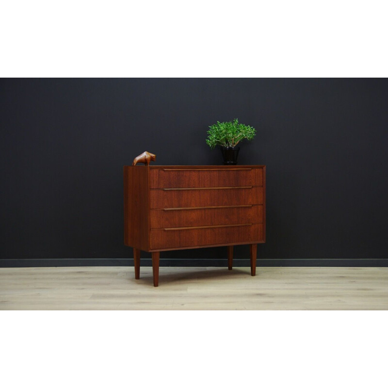 Vintage scandinavian teak chest of drawers 1960