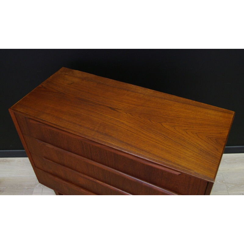 Vintage scandinavian teak chest of drawers 1960