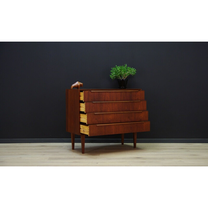 Vintage scandinavian teak chest of drawers 1960